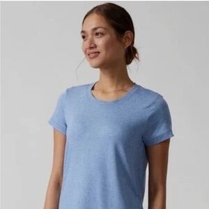 Athleta Uptempo Tee / Size XS / Quarry Blue Cottage Blue